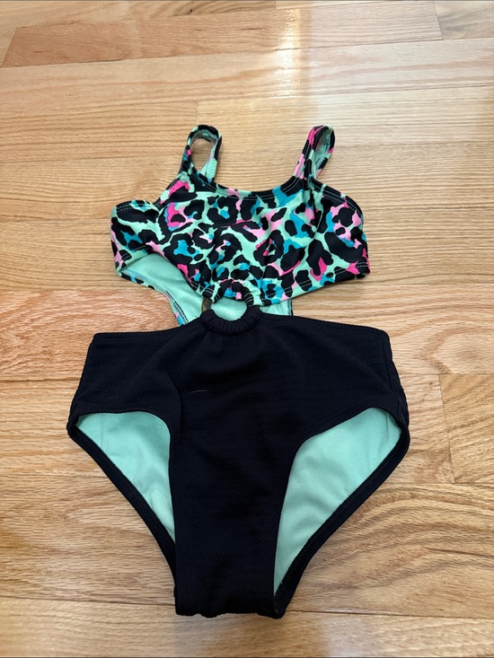 art class Other - art class Black High-Waist Bikini with Mint & Pink Leopard Top